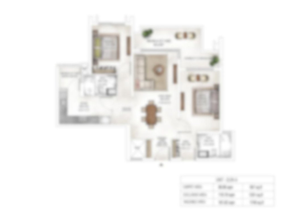 Krisumi Tower 2 & 3 unit plan