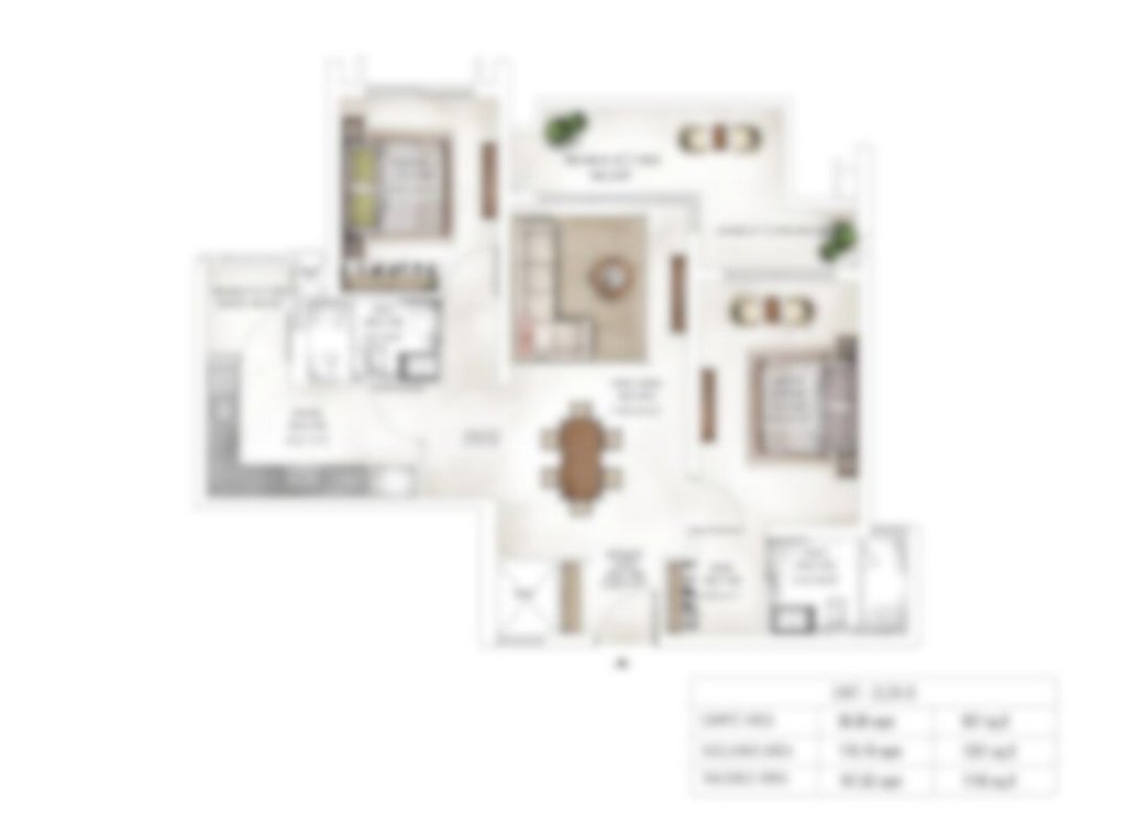 Krisumi Tower 2 & 3 unit plan