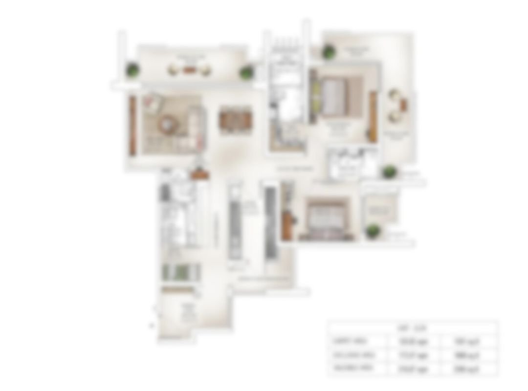 krisumi Tower 1 unit plan
