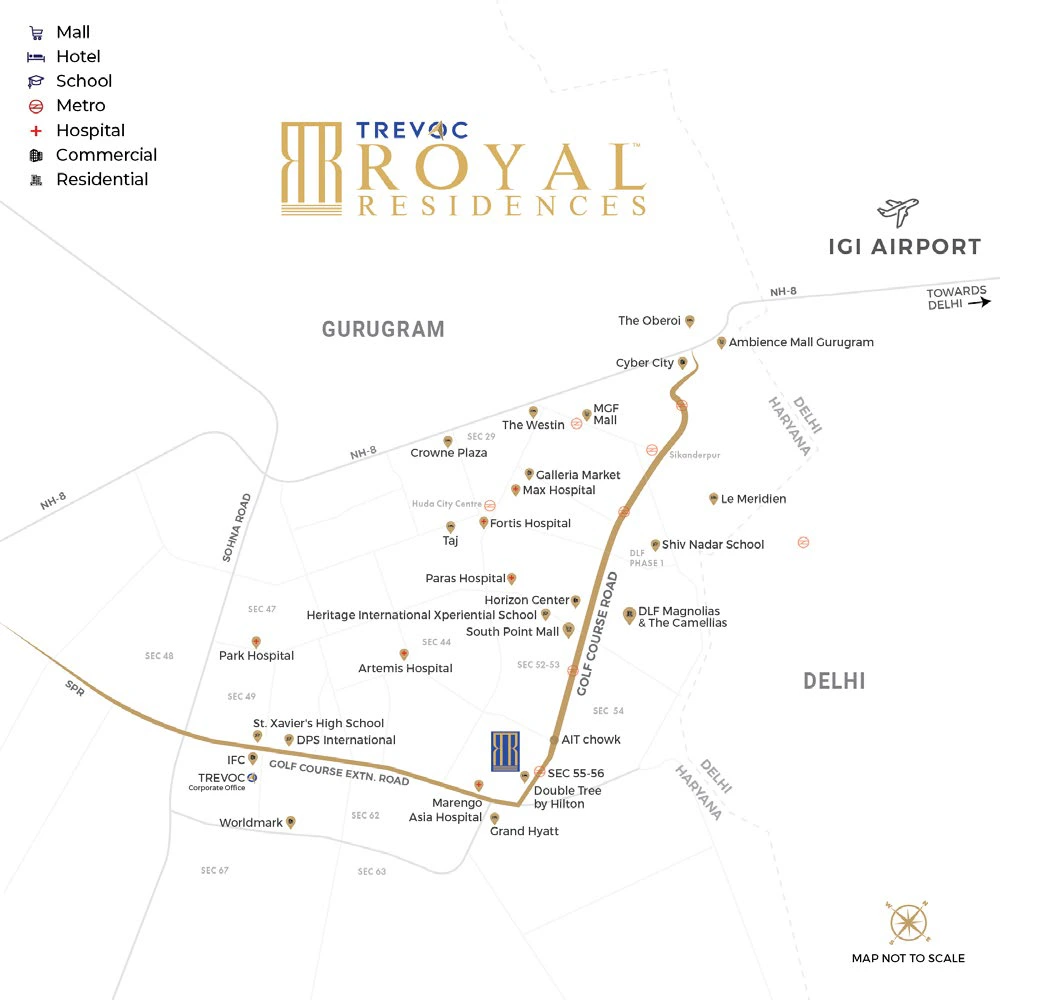 Trevoc royal residences location
