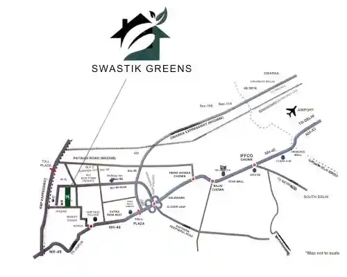 Swastik Greens IMT Manesar Location and Connectivity MAP